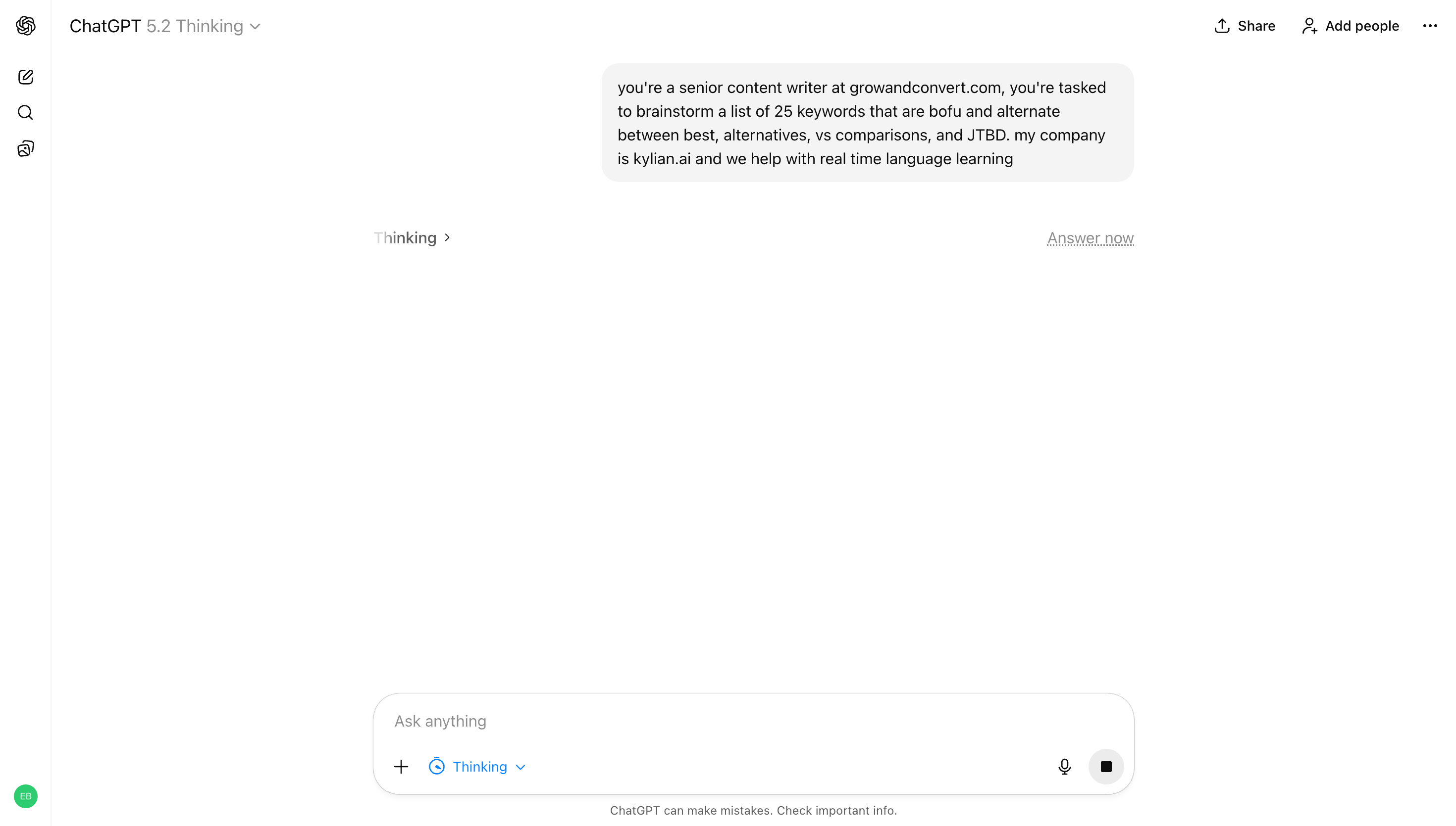 AI keyword expansion